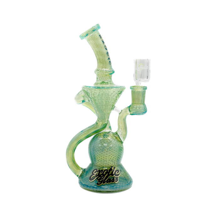 EXOTIC 8.5'' HEAVY FUMED BUBBLE TORNADO RECYLER DAB RIG  C6341