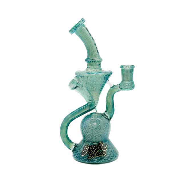 EXOTIC 8.5'' HEAVY FUMED BUBBLE TORNADO RECYLER DAB RIG  C6341