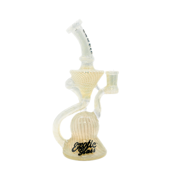 EXOTIC 8.5'' HEAVY FUMED BUBBLE TORNADO RECYLER DAB RIG  C6341