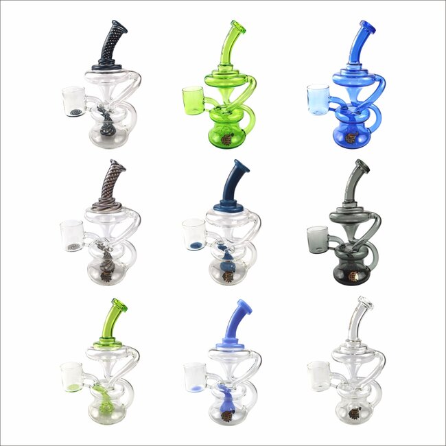 CRYSTAL GLASS 8.5'' TORNADO PROXY RECYCLER C6172-P