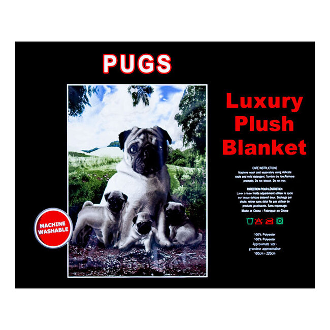 PUGS  LUXURY BLANKET QUEEN
