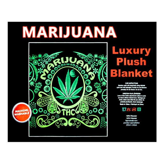 MARIJUANA  LUXURY BLANKET QUEEN