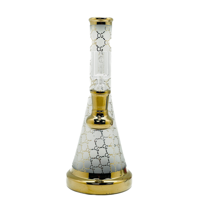 CRYSTAL GLASS 7.7" IRIDESCENT METALLIC- GG - C6247-4