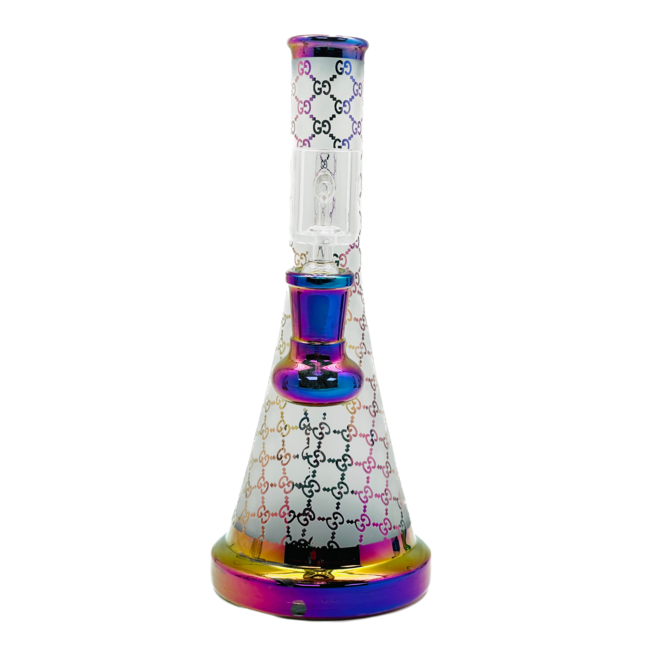 CRYSTAL GLASS 7.7" IRIDESCENT METALLIC- GG - C6247-4