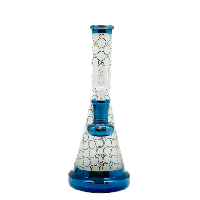 CRYSTAL GLASS 7.7" IRIDESCENT METALLIC- GG - C6247-4