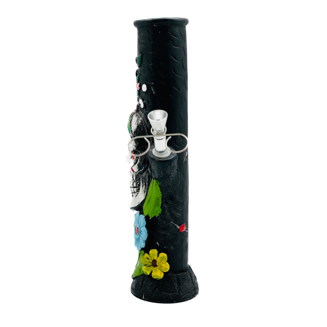 10'' ROSE SKULL RESIN  BONG OSH-175-07
