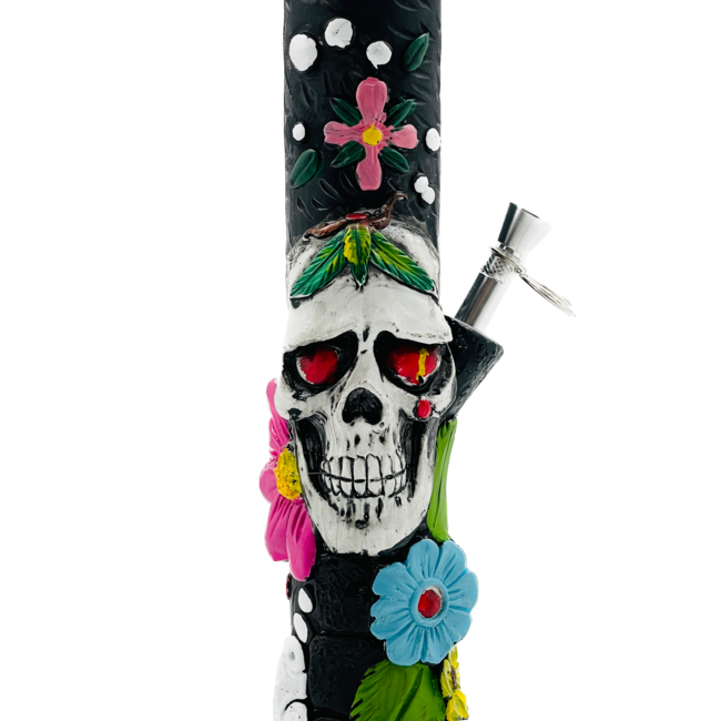 10'' ROSE SKULL RESIN  BONG OSH-175-07