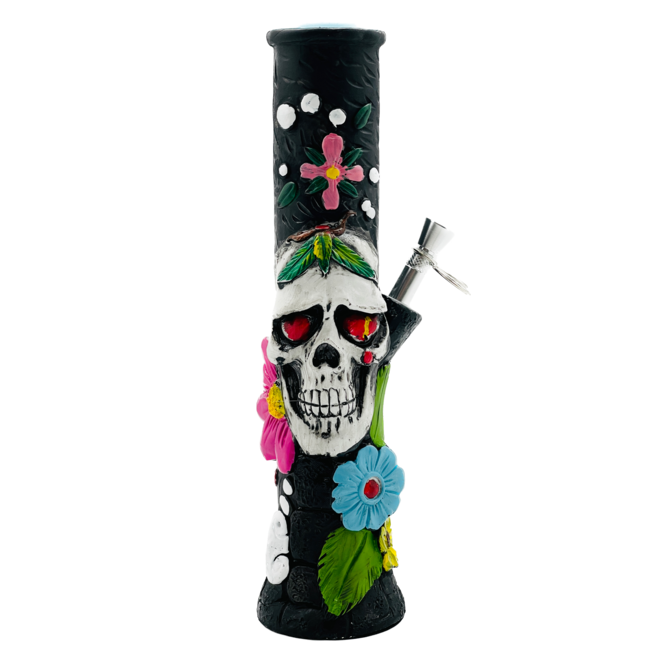 10'' ROSE SKULL RESIN  BONG OSH-175-07