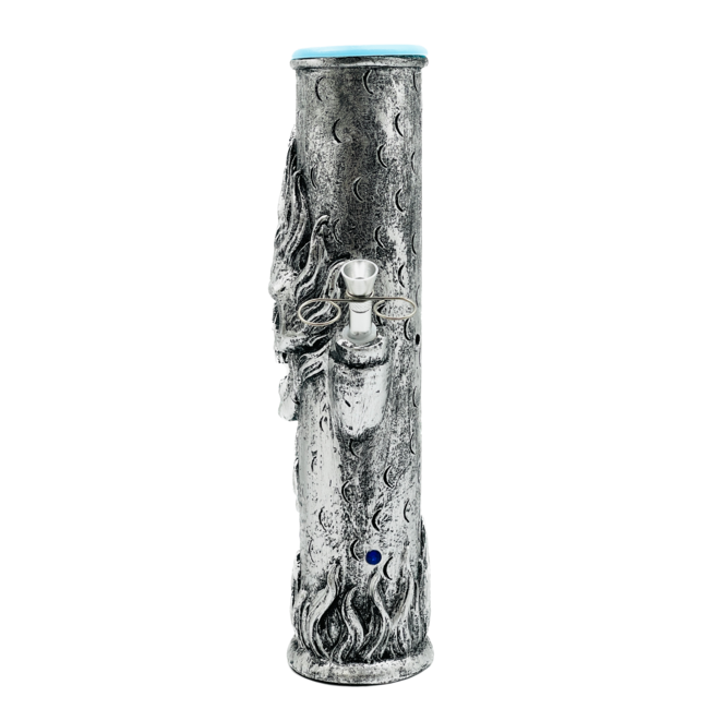 12'' FLORAL CANDY SKULL  RESIN BONG  OSH-175-06
