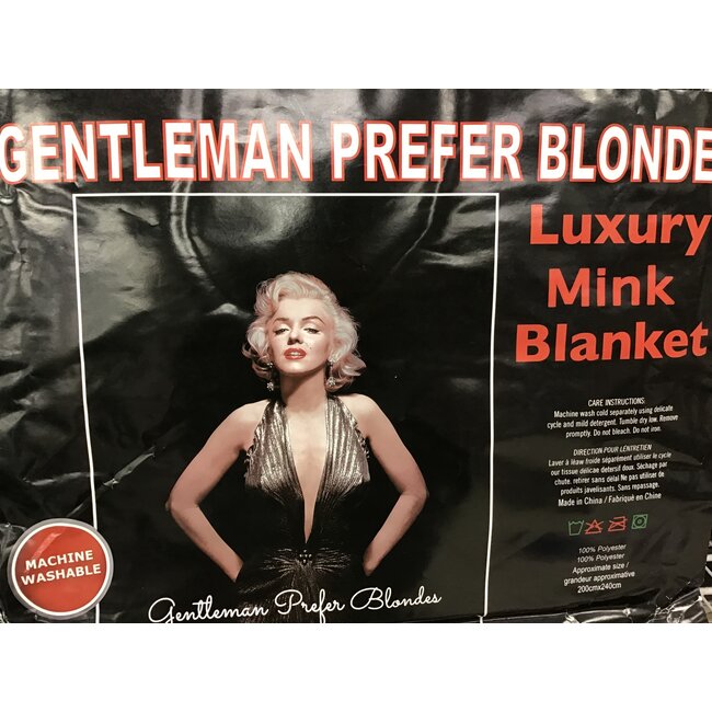 GENTLEMAN PREFER BLONDE  LUXURY BLANKET QUEEN
