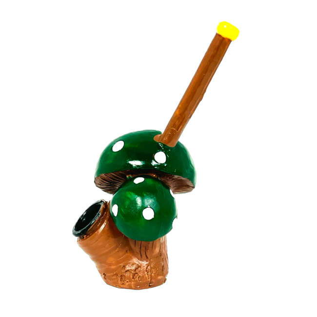 GREEN MUSHROOM  RESIN PIPE YD450-35