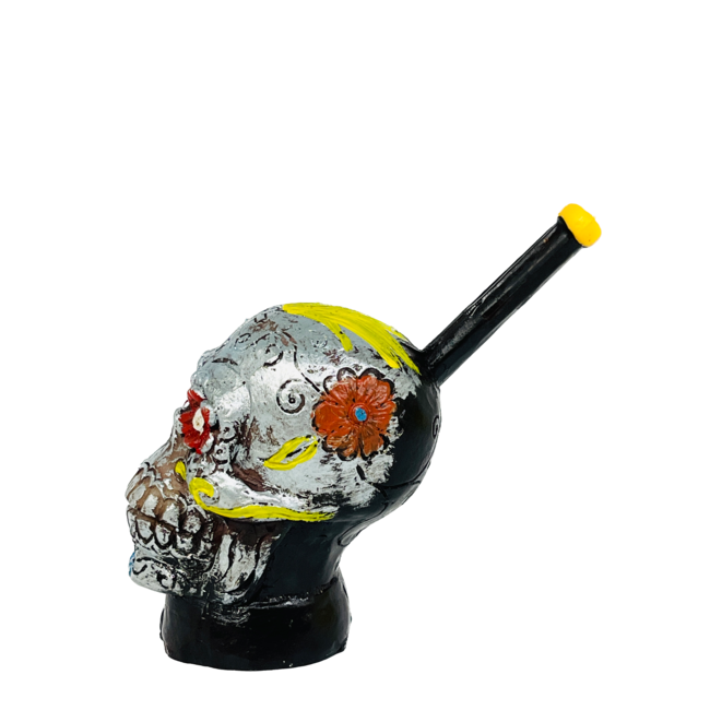 SILVER SUGER SKULL RESIN PIPE YD450-08-02