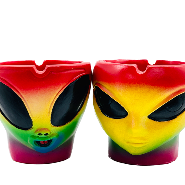 MULTICOLOURED ALIEN HEAD ASHTRAY-ASH282
