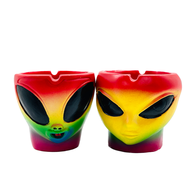 MULTICOLOURED ALIEN HEAD ASHTRAY-ASH282