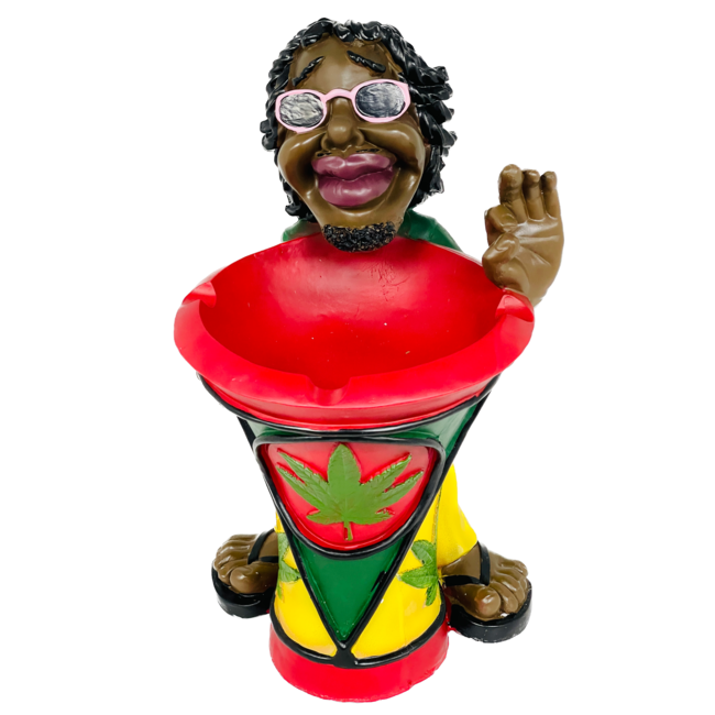LARGE BASKET JAMAICAN MAN ASHTRAY  ASH-BIG-11