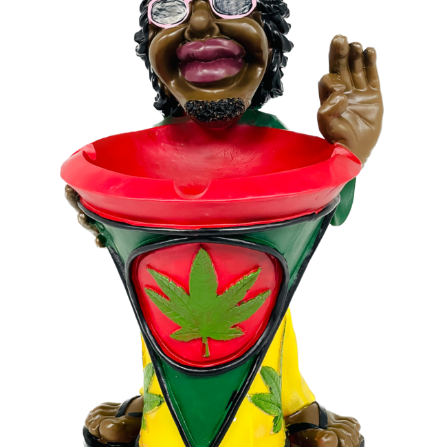 LARGE BASKET JAMAICAN MAN ASHTRAY  ASH-BIG-11