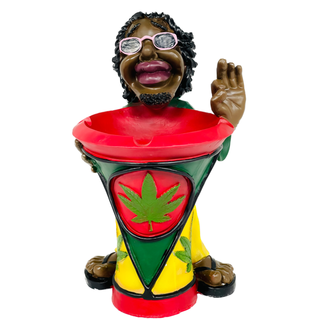 LARGE BASKET JAMAICAN MAN ASHTRAY  ASH-BIG-11