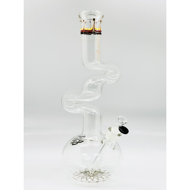 CRYSTAL GLASS 16'' ROUND BASE ZONG BONG C2665