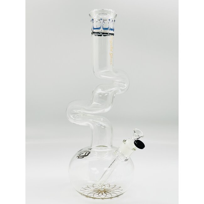 CRYSTAL GLASS 16'' ROUND BASE ZONG BONG C2665