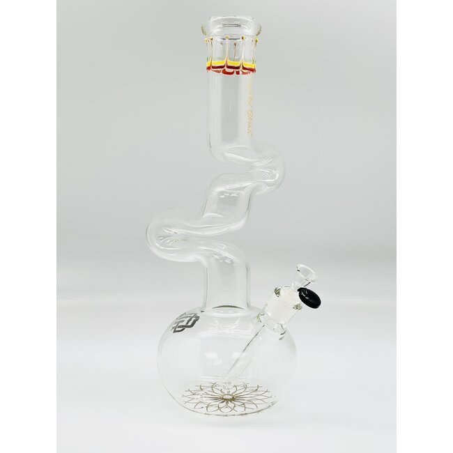 CRYSTAL GLASS 16'' ROUND BASE ZONG BONG C2665