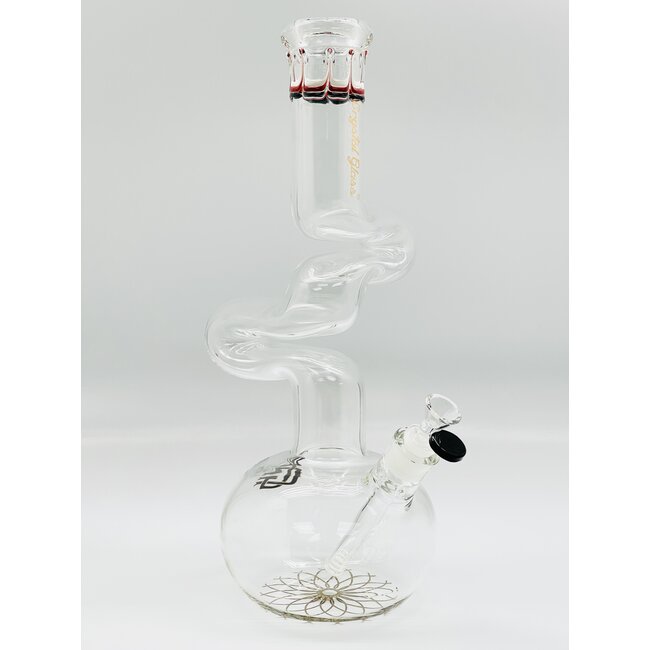 CRYSTAL GLASS 16'' ROUND BASE ZONG BONG C2665