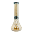 CRYSTAL GLASS 13'' TWO TONE IRIDESCENT BEAKER BONG C1522