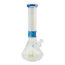 CRYSTAL GLASS 13'' TWO TONE IRIDESCENT BEAKER BONG C1522