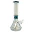 CRYSTAL GLASS 13'' TWO TONE IRIDESCENT BEAKER BONG C1522