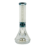 CRYSTAL GLASS 13'' TWO TONE IRIDESCENT BEAKER BONG C1522