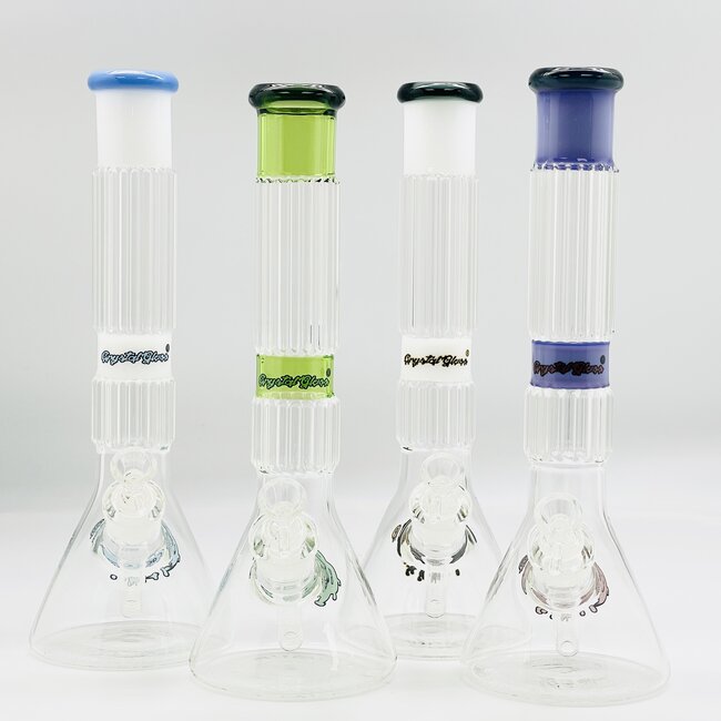 CRYSTAL GLASS 13'' BEAKER BONG C1526