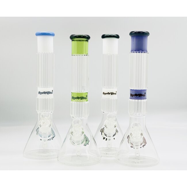 CRYSTAL GLASS 13'' BEAKER BONG C1526
