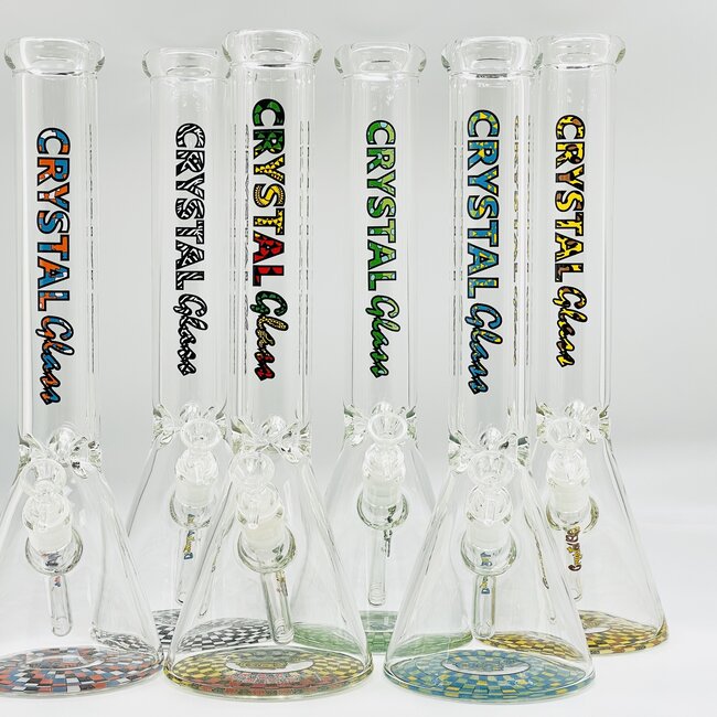 CRYSTAL GLASS 16'' MATCHING DOWNSTEM BEAKER BONG C4102 CRYSTAL GLASS 16'' MATCHING DOWNSTEM BEAKER BONG C4102