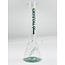 CRYSTAL GLASS 16'' MATCHING DOWNSTEM BEAKER BONG C4102
