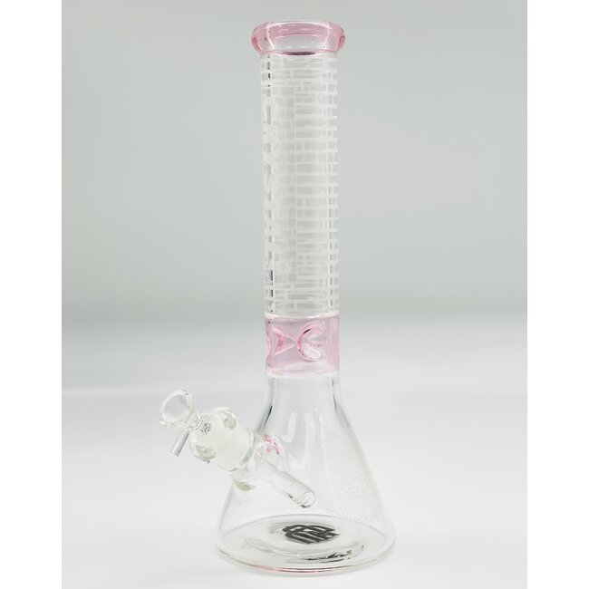 CRYSTAL GLASS 14'' BEAKER MANDALA BONG C1524