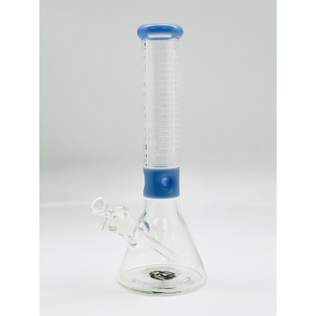 CRYSTAL GLASS 14'' BEAKER MANDALA BONG C1524