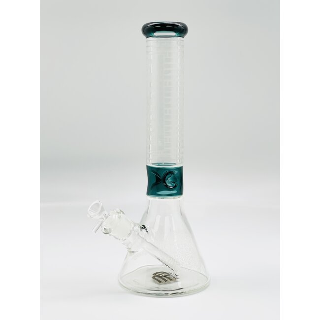 CRYSTAL GLASS 14'' BEAKER MANDALA BONG C1524