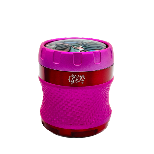 KAPOW 63MM 4 PART SPIN LID CURVED  GRINDER-SF63385