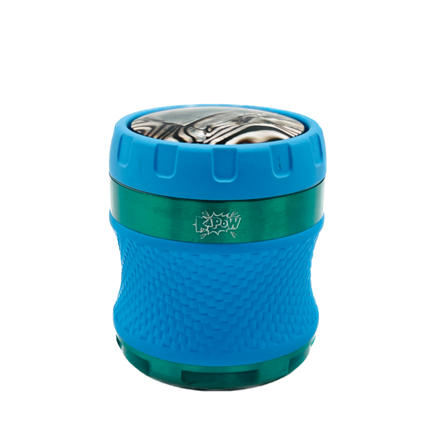 KAPOW 63MM 4 PART SPIN LID CURVED  GRINDER-SF63385