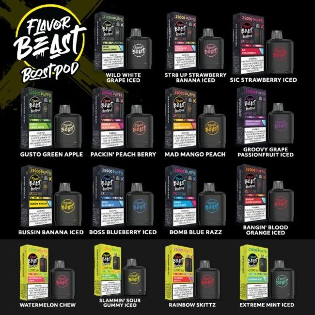 FLAVOUR BEAST FLAVOUR BEAST BOOST 25000 PUFFS LEVEL X POD