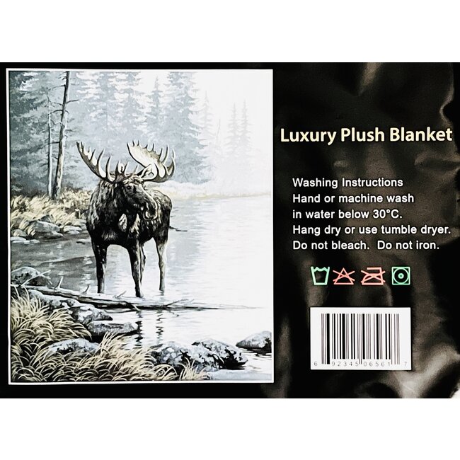 SOFARI COLLECTION MOOSE LUXARY BLANKET QUEEN