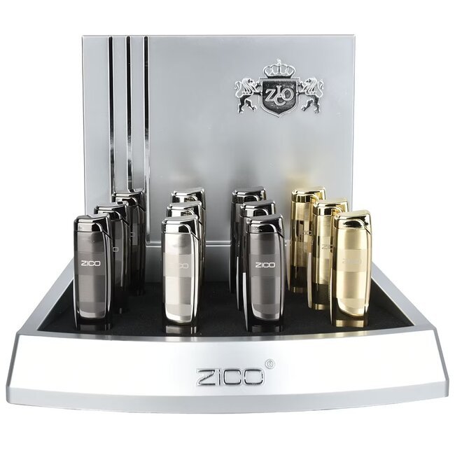 ZICO METAL SINGLE FLAME SLIDE TOP TORCH LIGHTER-HZ390