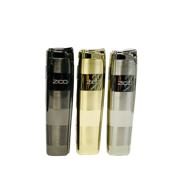 ZICO METAL SINGLE FLAME SLIDE TOP TORCH LIGHTER-HZ390