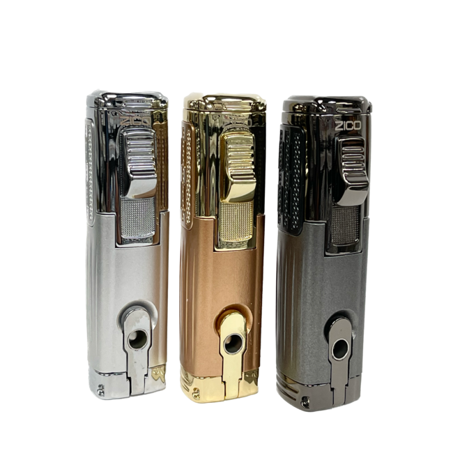ZICO GRILL TRIPLE FLAME FLIP TOP TORCH LIGHTER-HZ955