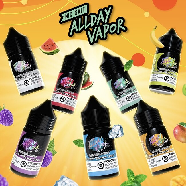 All Day Vapor E-liquid ALL DAY VAPOR SALT NIC E-LIQUID