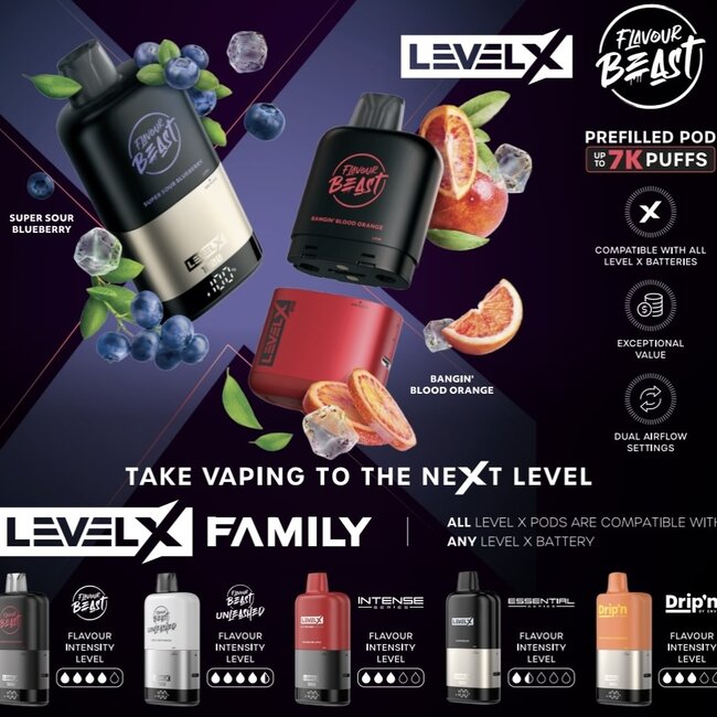 FLAVOUR BEAST LEVEL X FLAVOUR BEAST 7K POD