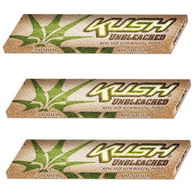 KUSH KUSH UNBLEACHED KING SIZE SLIM ROLLING PAPER