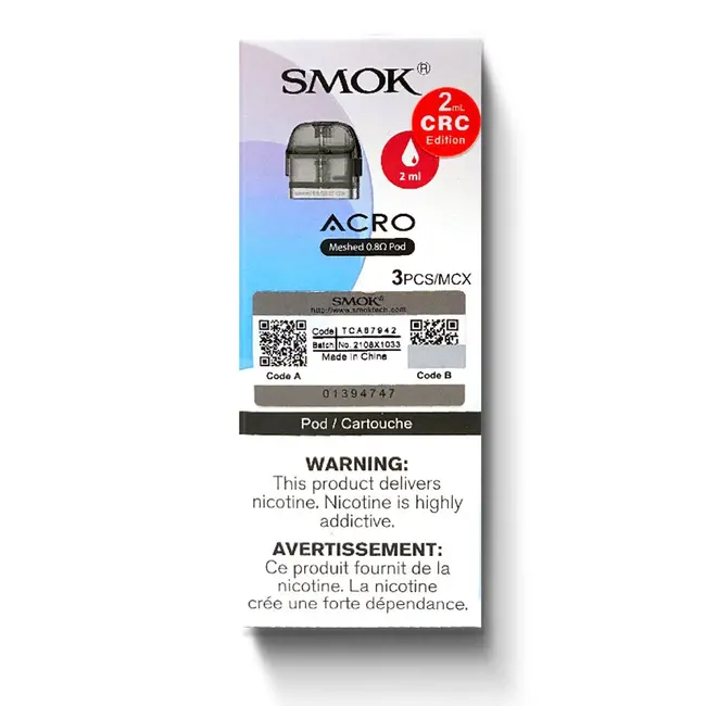 SMOKE SMOK ACRO REPLACEMENT POD (3 PCS)