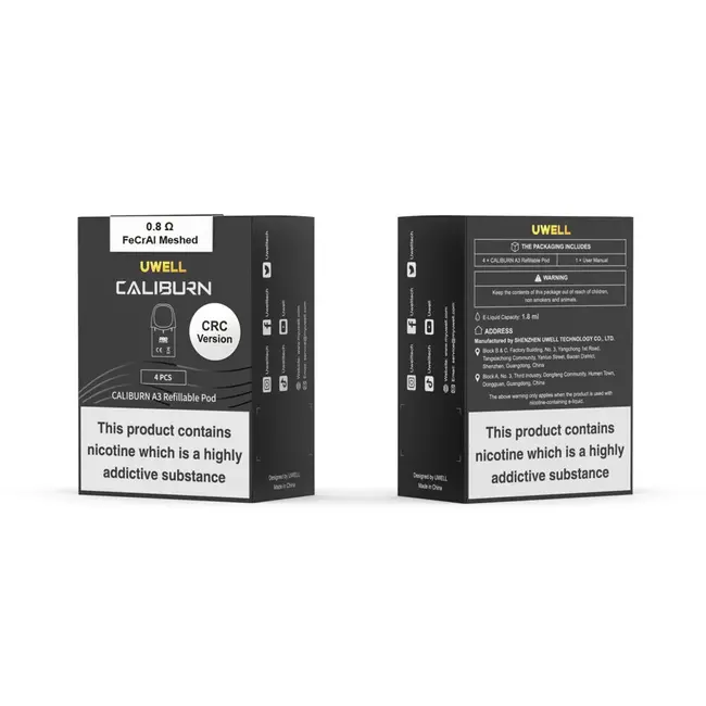 UWELL UWELL CALIBURN A3 REPLACEMENT POD(4 PCS)