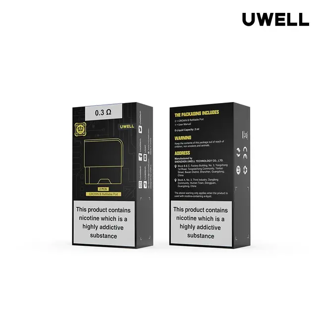 UWELL UWELL CROWN B REPLACEMENT POD (2 PCS) [CRC]