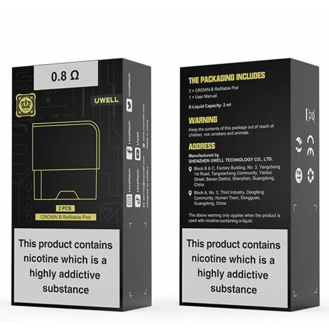 UWELL UWELL CROWN B REPLACEMENT POD (2 PCS) [CRC]